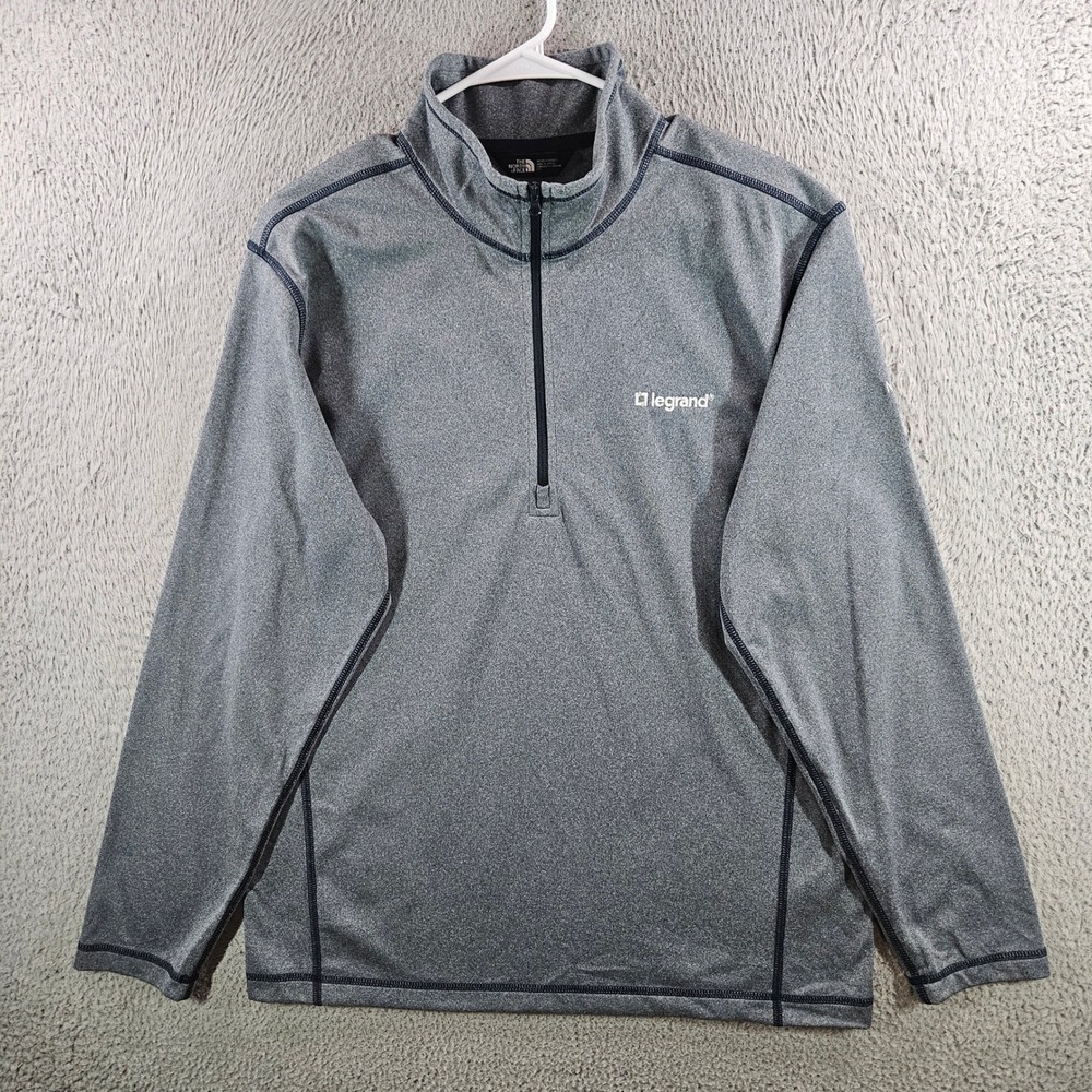 The North Face Mens Gray Legrand Quarter Zip Pullover Fleece Large L Activewear